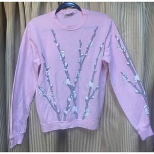 Scarab San Francisco Vintage Pink Sweatshirt, Cats Puff Paint, USA medium